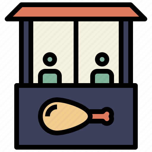 Chicken, market, food, fried, thigh icon - Download on Iconfinder