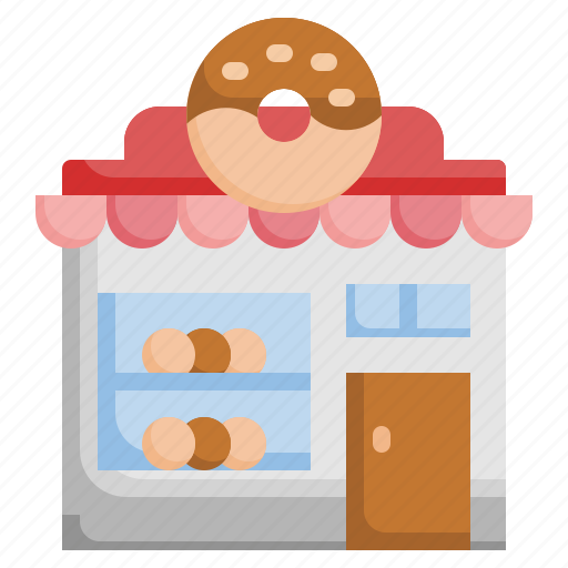 Donut, shop, bakery, store, building, commerce icon - Download on Iconfinder