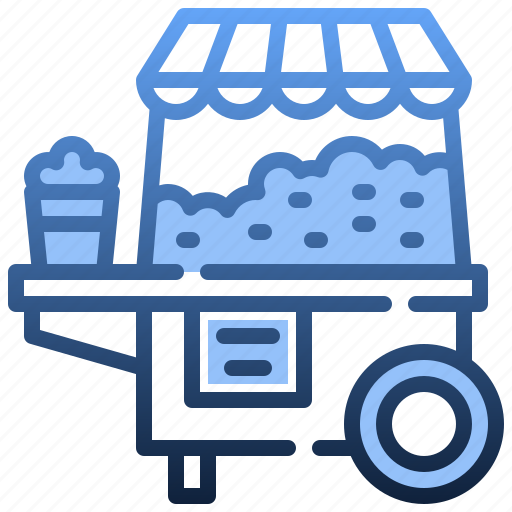 Popcorn, cart, cinema, snack, food, fairground icon - Download on Iconfinder