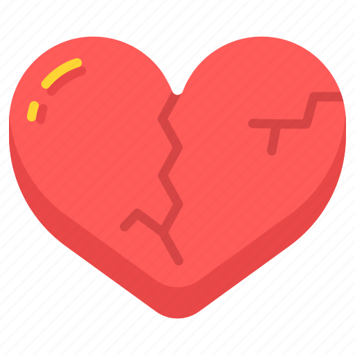 Break, broken, emotion, heart, heartbreak, hurt, love icon - Download on Iconfinder