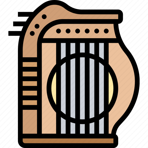 Zither, psaltery, string, musical, folk icon - Download on Iconfinder