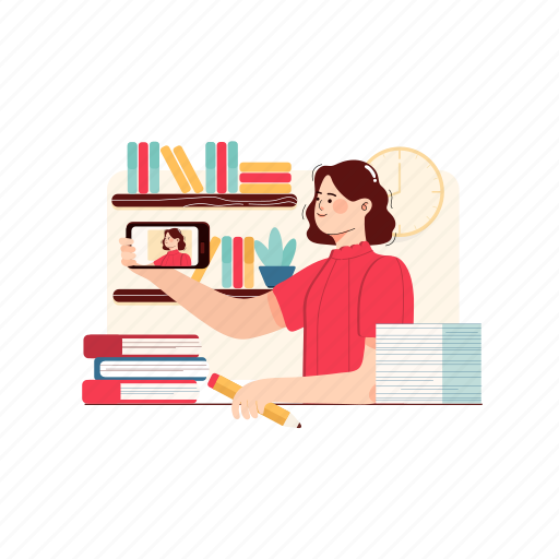 Knowledge, language, learning, library, networking, online, online education illustration - Download on Iconfinder