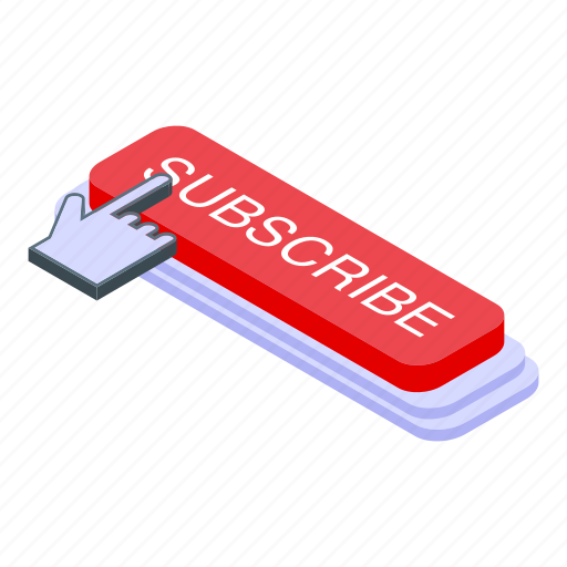 Click, subscribe, isometric icon - Download on Iconfinder