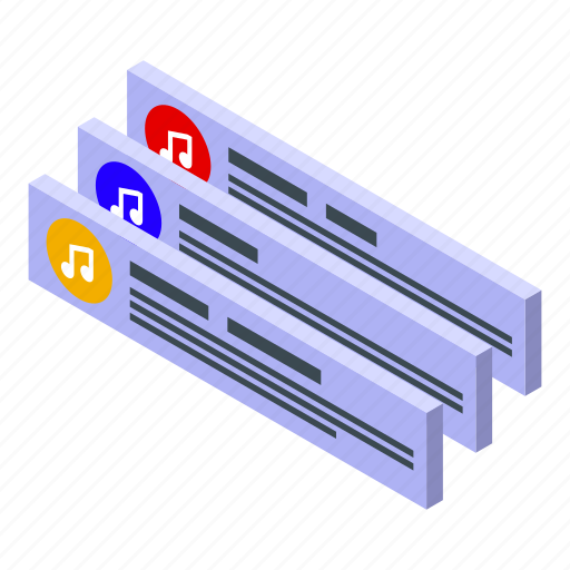 Music, subscription, isometric icon - Download on Iconfinder