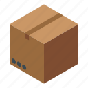 parcel, box, isometric