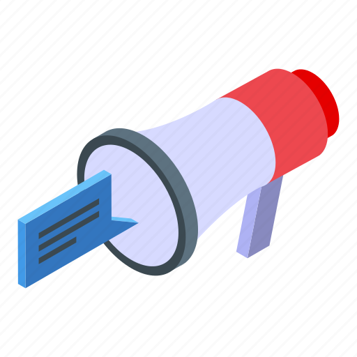 Successful, campaign, megaphone, isometric icon - Download on Iconfinder