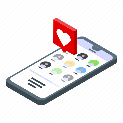 Successful, campaign, phone, like, isometric icon - Download on Iconfinder