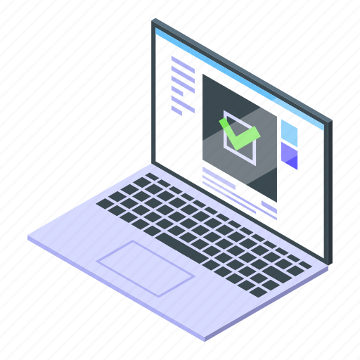 Successful, campaign, laptop, isometric icon - Download on Iconfinder