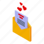 successful, campaign, mail, isometric 