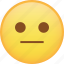 disappointed, emoji, emoticon, flat face, ok, smiley 