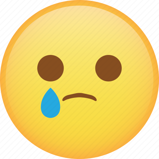Drop, emoji, emoticon, sad, smiley, tear icon - Download on Iconfinder