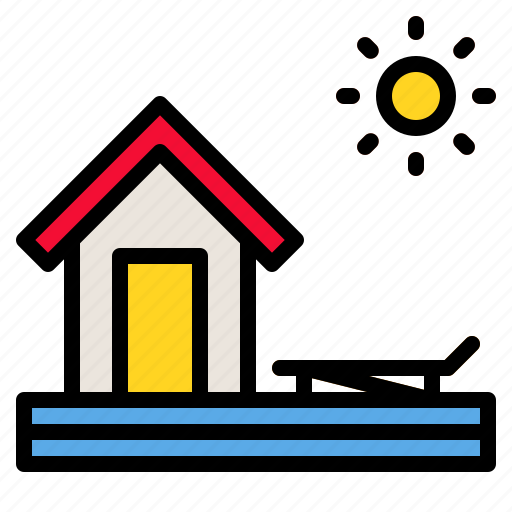 Bungalow, hotel, house, resort, sea icon - Download on Iconfinder