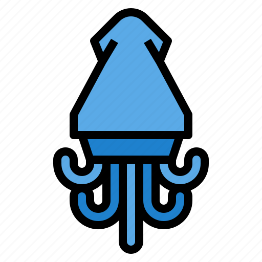 Marine, octopus, sea, seafood, squid icon - Download on Iconfinder