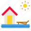 bungalow, hotel, house, resort, sea 