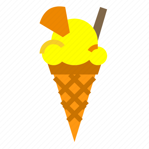 Cone, dessert, frozen, icecream, vanilla icon - Download on Iconfinder