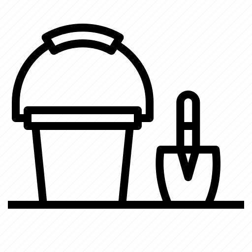 Bucket, object, play, shovel, summer icon - Download on Iconfinder