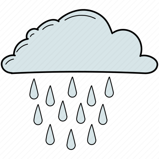 Cloud with rain, cool weather, raining, rainy day, thunderstorm, weather icon - Download on Iconfinder
