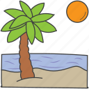 bay, beach, island, tropical area, tropical island