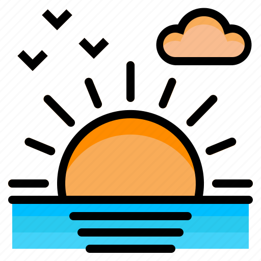 Beach, rise, set, sun, sunset icon - Download on Iconfinder