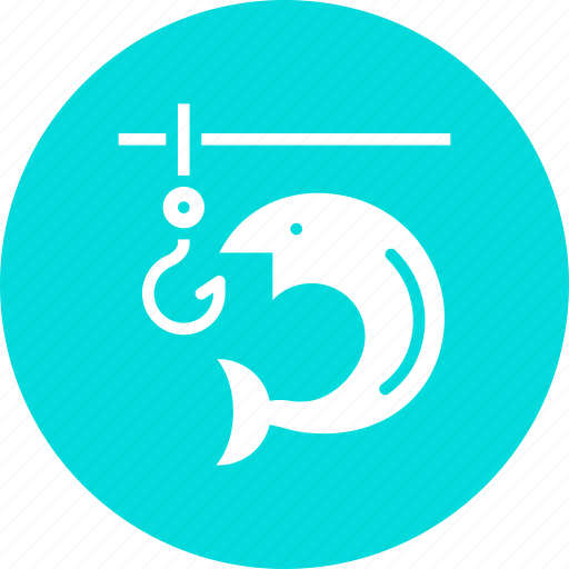 Camping, fish, fishing, holiday, hook, vacation, water icon - Download on Iconfinder