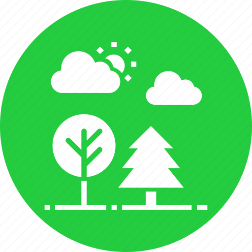 Forest, nature, outdoors, park, sun, trees, wood icon - Download on Iconfinder