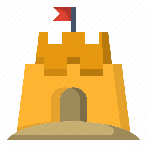 Beach, castle, sand, summer, vacation icon - Download on Iconfinder