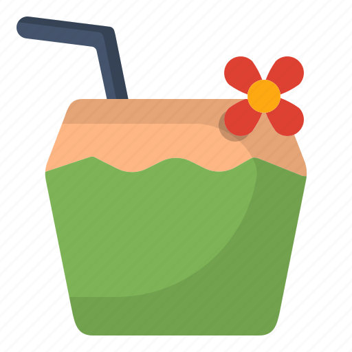 Coconut, drink, fruit, juice, summer icon - Download on Iconfinder