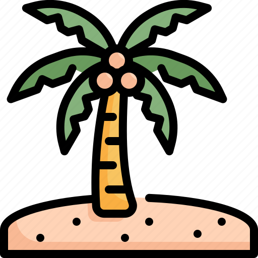 Beach, coconut, holiday, summer, travel, tree, vacation icon - Download on Iconfinder