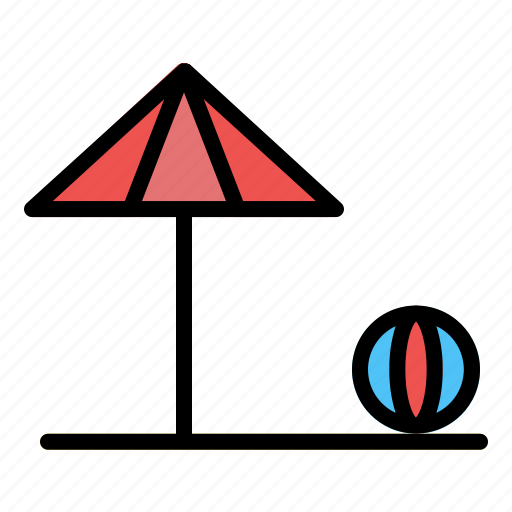 Ball, beach, parasol, protection, sunshade, umbrella icon - Download on Iconfinder