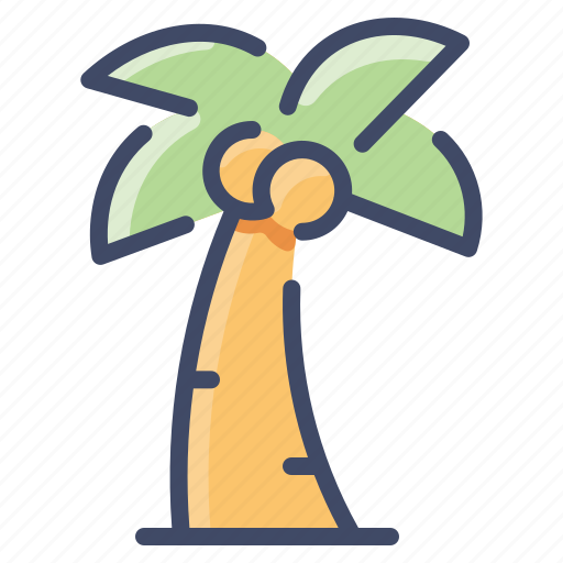 Beach, coconut, palm, plant, summer, tree, tropical icon - Download on Iconfinder