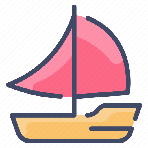 Boat, sailboat, sailing, sea, ship, vacayion icon - Download on Iconfinder