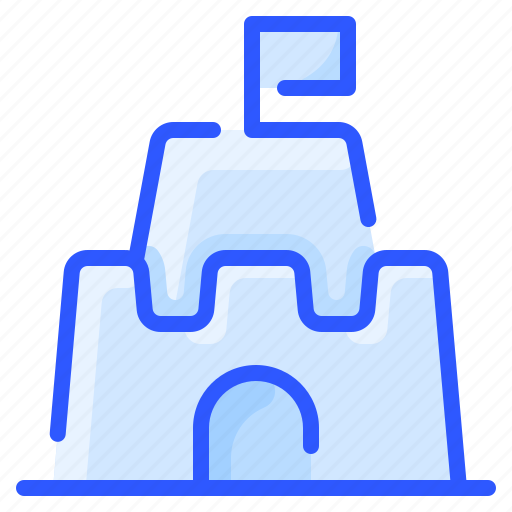 Beach, building, castle, sand, summer icon - Download on Iconfinder