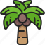 coconut, tree, tropical, palm, plant, fruit 