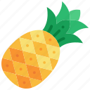 pineapple, fruit, tropical, ananas, food 