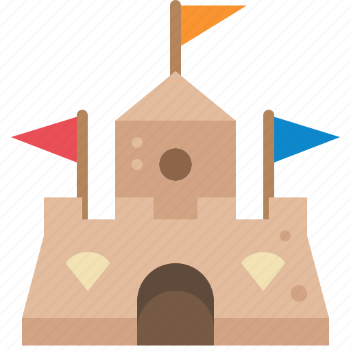 Sand, castle, beach, play, summer, childhood icon - Download on Iconfinder