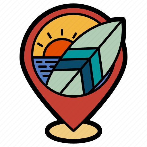 Beach, maps, location, pointer, point, placeholder, pin icon - Download on Iconfinder