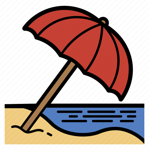 Beach, umbrella, sunbed, vacations, vacation, holidays, summer icon - Download on Iconfinder