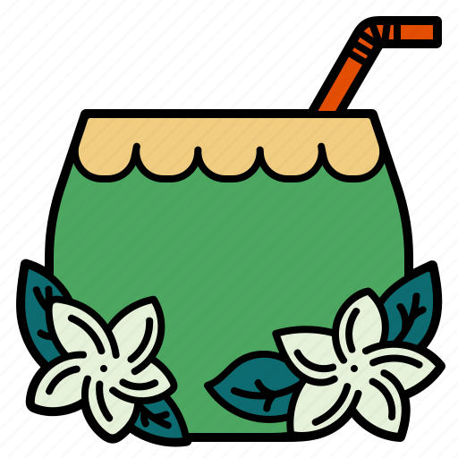 Coconut, cocktail, party, alcohol, food, restaurant, drinks icon - Download on Iconfinder