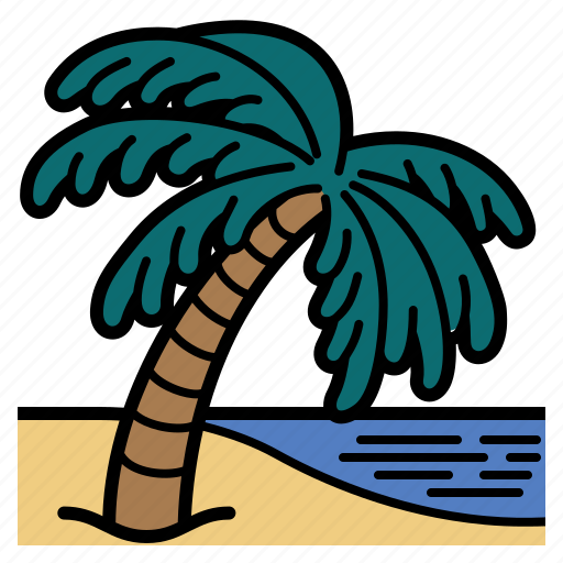 Coconut, tree, beach, palm, scenery, nature, landscape icon - Download on Iconfinder