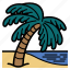 coconut, tree, beach, palm, scenery, nature, landscape 