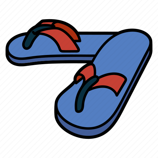 Flip, flop, footwear, sandals, summertime, fashion icon - Download on Iconfinder