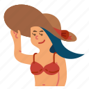 bikini, tourist, beach, woman, summer, bath, user