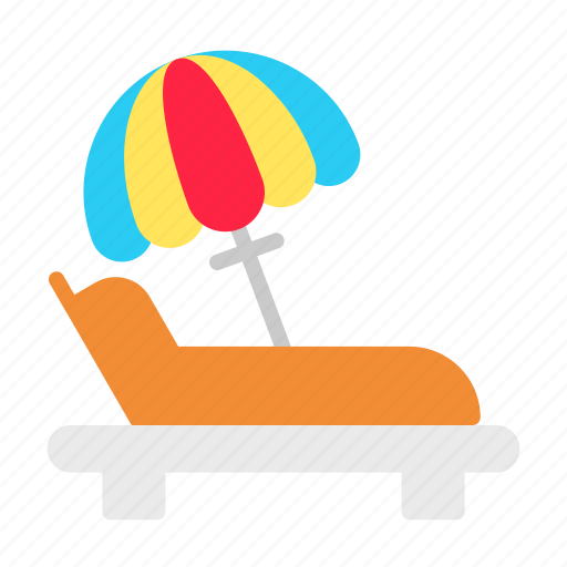 Summer, holiday, vacation, beach, lounger, bed, sea icon - Download on Iconfinder