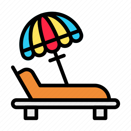 Summer, holiday, vacation, beach, lounger, bed, sea icon - Download on Iconfinder