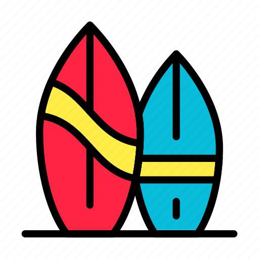 Summer, holiday, vacation, beach, surfboard, surf, surfing icon - Download on Iconfinder