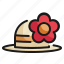 hat, beach, holiday, summer icon 