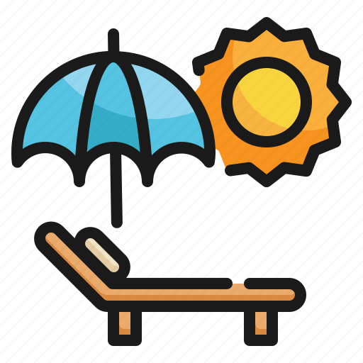 Beach, sun, bed, holiday, vacation, summer icon icon - Download on Iconfinder