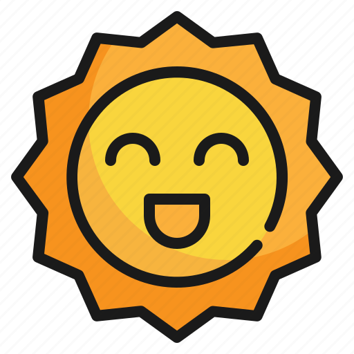Sun, smile, shine, weather, face, emoticon, summer icon icon - Download on Iconfinder