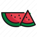 watermelon, fresh, sweet, dessert, fruit, summer icon