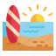 beach, travel, surf, holiday, vacation, summer icon 